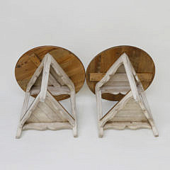 Pair of Contemporary Pine Cricket Tables