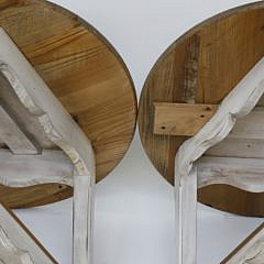Pair of Contemporary Pine Cricket Tables