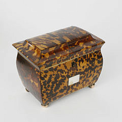 405-3771 Tortoiseshell Double Compartment Tea Caddy A_MG_5440