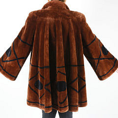 Sheared Beaver Swing Coat