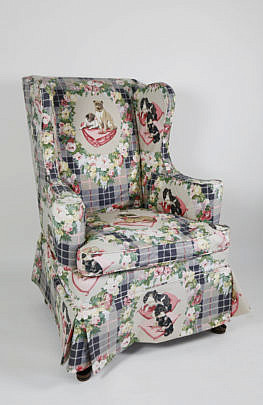 49-4218 Queen Anne Style Dog Wing Chair A_MG_6048