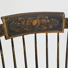 Faux Grain Decorated and Stenciled Boston Rocking Chair, 19th Century