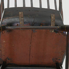 Faux Grain Decorated and Stenciled Boston Rocking Chair, 19th Century