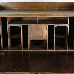 Gustav Stickley Arts and Crafts Mission Oak Drop Front Desk, ca. 1910