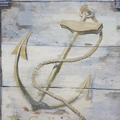 Vintage Hand Painted Trade Sign “The Golden Anchor”