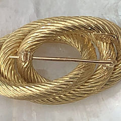 Tiffany & Co. 18k Yellow Gold Twisted Rope Brooch