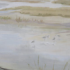 Oil on Canvas “View of The Creeks with Plovers”