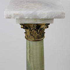 French Bronze Ormolu and Green Onyx Pedestal, circa 1890