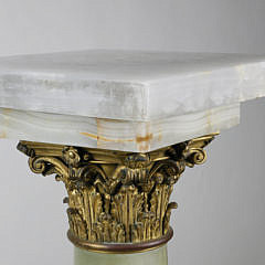 French Bronze Ormolu and Green Onyx Pedestal, circa 1890