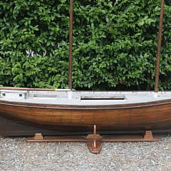 Large Coastal Schooner Pond Model, 19th c.