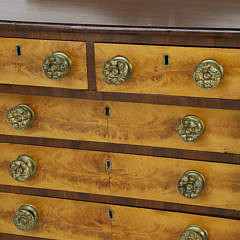 American Flame Birch Salesman’s Sample Chest of Drawers, circa 1825