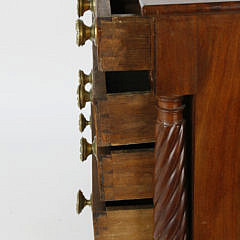 American Flame Birch Salesman’s Sample Chest of Drawers, circa 1825