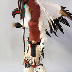 Vintage Hand Carved and Painted, “Dancing Eagle” Kachina Doll Figurine