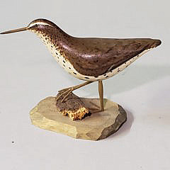 Miniature Hand Carved and Painted Shorebird Decoy