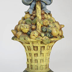 126-4935 Cast Iron Flower Basket doorstop A_MG_7888