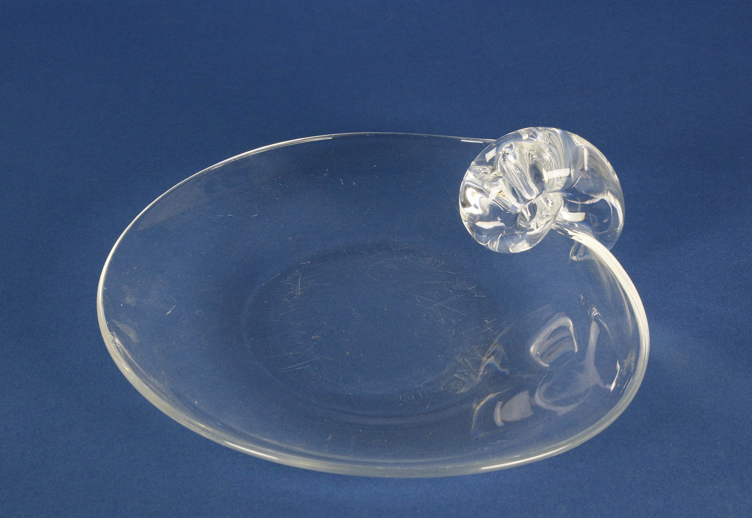 Signed Steuben Crystal Cookie Dish Signed Steuben Crystal Cookie Dish Rafael Osona Auctions