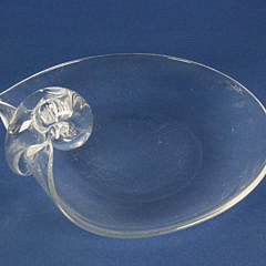 Signed Steuben Crystal Cookie Dish