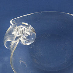 Signed Steuben Crystal Cookie Dish