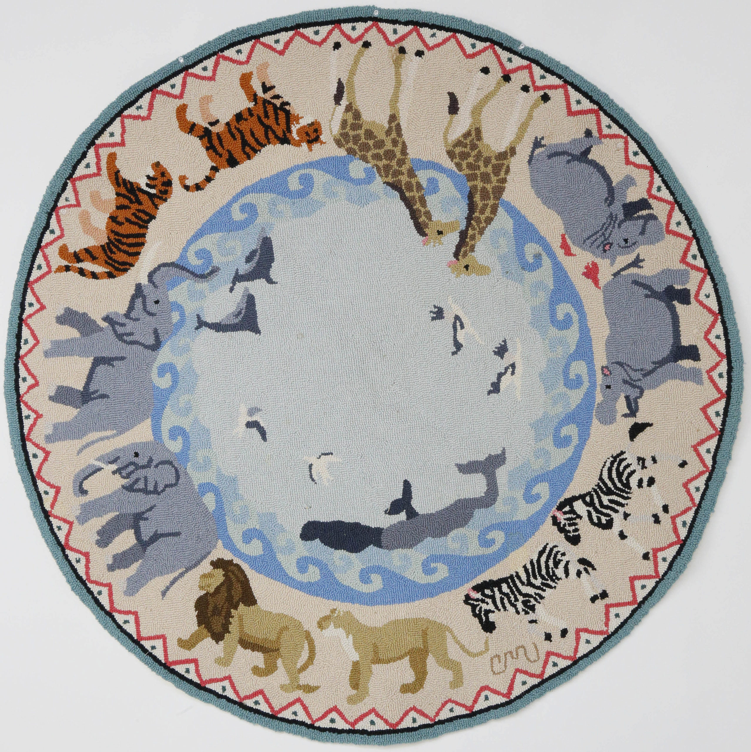 Claire Murray Hooked Rug “Animals” Claire Murray Hooked Rug “Animals