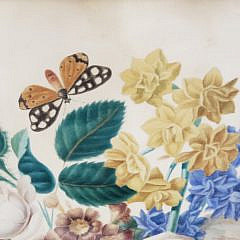 Anna Rofsini Floral Watercolor Still Life, circa 1848