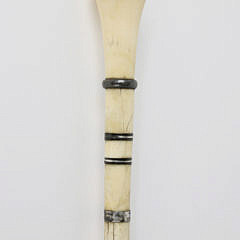 Whalebone, Whale Ivory, and Silver Walking Stick, ca. 1850