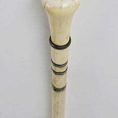 184-4817 Whalebone Whale Ivory and Silver Walking Stick A_MG_7047