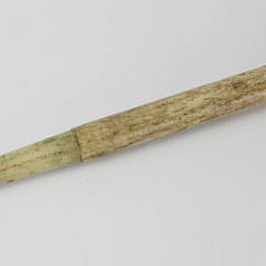 Whalebone, Whale Ivory, and Silver Walking Stick, ca. 1850