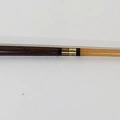 Vintage Mahogany and Brass Walking Stick/Pool Cue