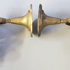 Pair of 19th Century Brass Gimbaled Kerosene Lamps