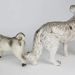 Two 1930s Chalkware Dogs