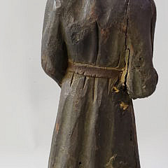 18th/17th Century Polychrome Carved Wood Figure of St. Adrien