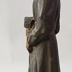 18th/17th Century Polychrome Carved Wood Figure of St. Adrien