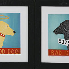 2382-955 Stephen Huneck “Good Dog” and “Bad Dog” silk screens A_MG_6569