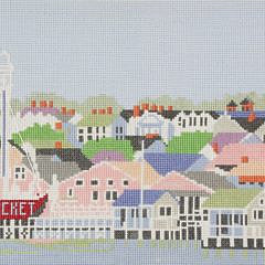 Needlepoint View of the Town of Nantucket