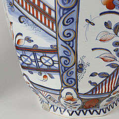 Delft Imari Pattern Ceramic Garniture Set, late 19th Century