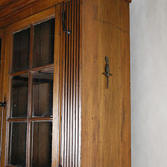 Early 19th Century Pennsylvania Walnut Two Part Kitchen Cupboard