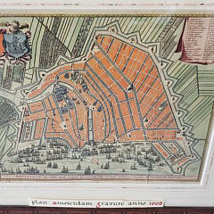 Nicolas Visscher Hand Colored Engraving of Amsterdam, 1665