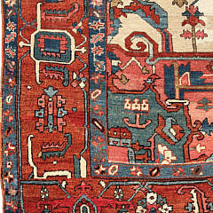 Antique Serapi Wool Carpet, circa 1890