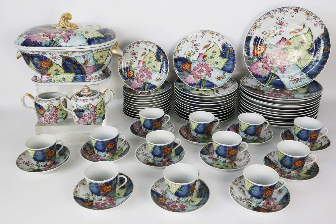 Mottahedeh Vista Alegre Tobacco Leaf Dinner Servic - 63