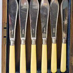 English Boxed Set of 19th Century Fish Knives and Forks