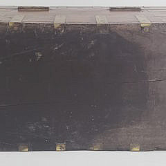 Mahogany Brass Bound Compartmentalized Traveling Work Box, 19th Century