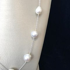 12mm-14mm White South Sea Baroque Pearl Necklace