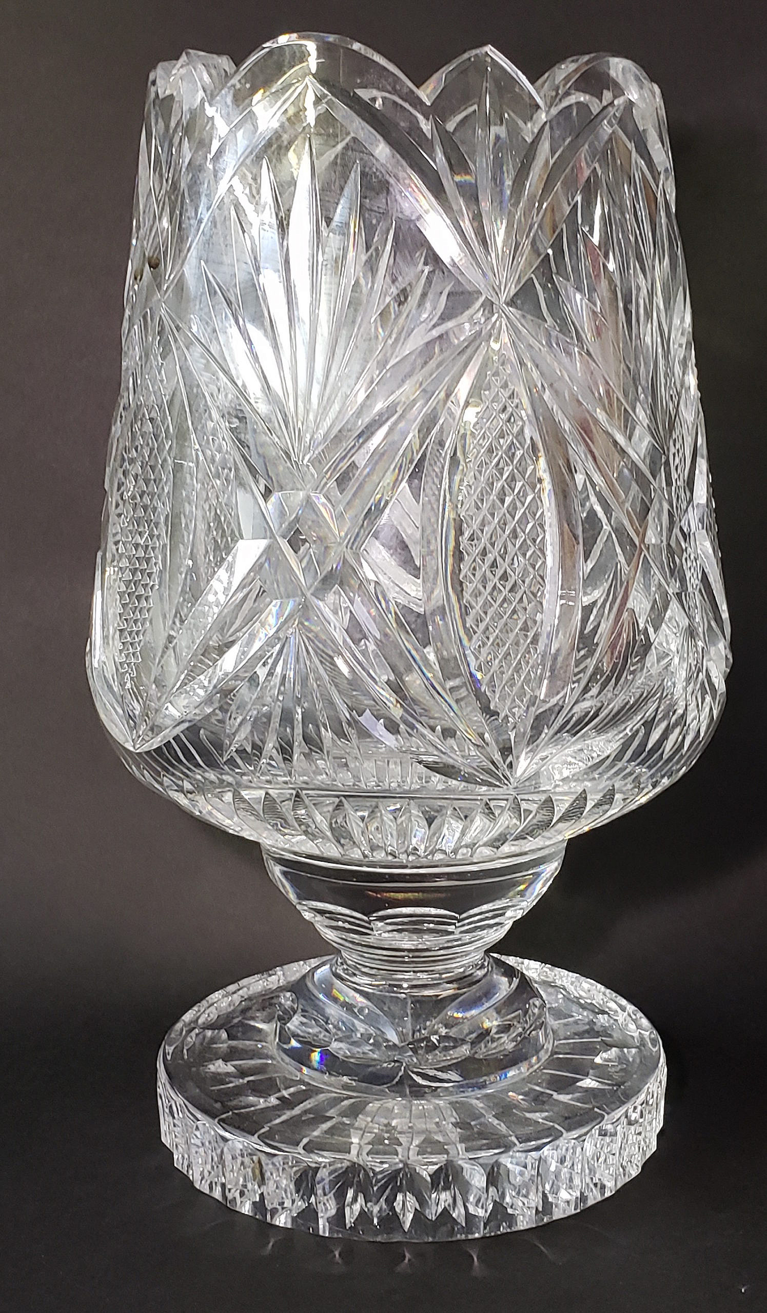 Heritage Cut Crystal Tulip Shaped Vase 1/100 Contemporary Limited