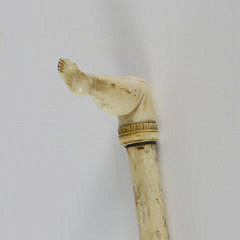 Antique Sailor Made Whalebone and Ivory Naughty Leg Pointer