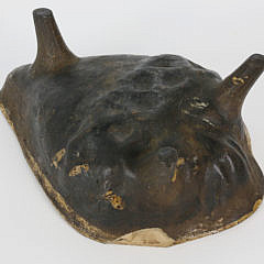 Two Tri-Footed Ceramic Molds