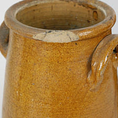 Antique Swedish Red and Orange Glaze Crock and Jug, 19th  Century