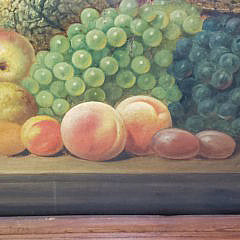 Alexander Melville Jr. Oil on Canvas, “Fruit Still Life”, circa 1872