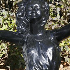 “The Good Fairy” Painted Bronze Garden Sculpture