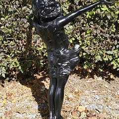 “The Good Fairy” Painted Bronze Garden Sculpture