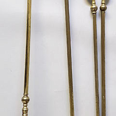 Set of 3 Vintage Brass Figural Swan Head Firetools